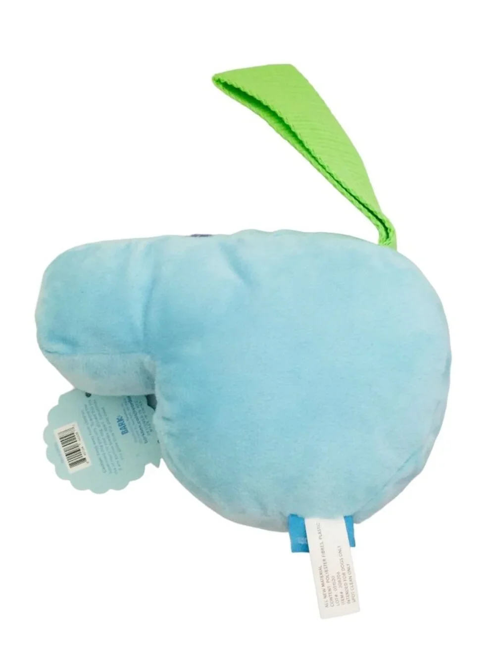 BARK TEAM BARK Light Blue Plush Game On Whistle Disc Squeaker Crinkle
